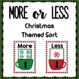 More or Less Sorting Game- Christmas/ Hot Chocolate Theme