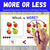 More or Less - Fruits Activity for Special Education | Qua