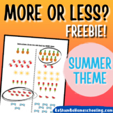 More or Less? Activity Pages for Pre-k | Summer Theme | Co