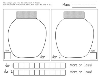 Preview of More or Less Worksheet