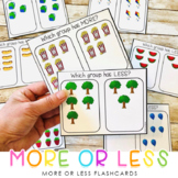 More or Less Task Cards Flashcards - Quantitative Concepts