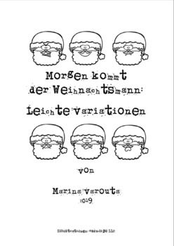 Preview of Morgen kommt der Weihnachtsmann - Easy variations for piano (in German)