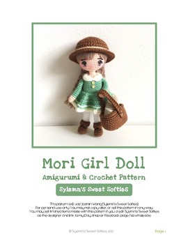 Preview of Fiber Art Craft: Mori Girl Art Doll Toy Amigurumi Crochet Pattern Tutorial