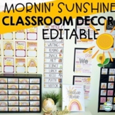 Mornin' Sunshine Classroom Decor BUNDLE  EDITABLE W/ Match