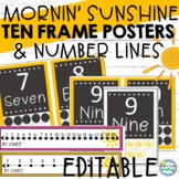 Mornin' Sunshine Decor Ten Frames Posters & Number Lines