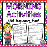 Morning Activities QLD Beginners Font