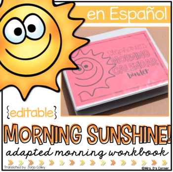 Preview of SPANISH Morning Adapted Work Binder® (for Special Needs)