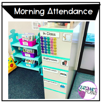 Morning Attendance Board Labels and Pictures by Suzanne's Plans | TpT