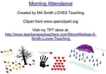 Preview of Morning Attendance Smartboard - One for each Month