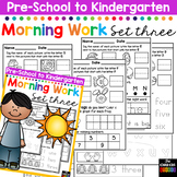 Morning BOOSTER Work: Preschool to Kindergarten - Set Three