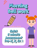 Morning Bell Work for Kindergarten