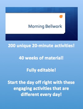 Preview of Morning Bellwork - Full Year of Activities - All Subjects - Intermediate