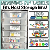 Morning Bin Labels | Morning Bin Storage Labels