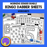 Morning Binder Bingo Dabber Worksheets