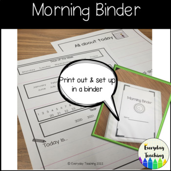 Preview of Morning Binder: Daily Practice of Calendar and More