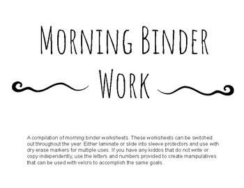 Preview of Morning Binder Work Free