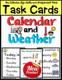 Morning CALENDAR and WEATHER TASK CARDS for Life Skills wi