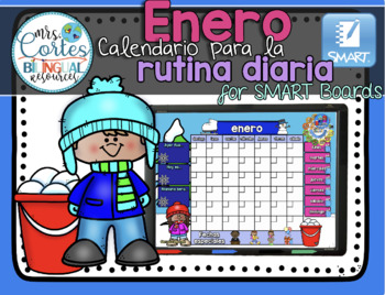 Preview of Morning Calendar For SMART Board - Enero (Invierno)