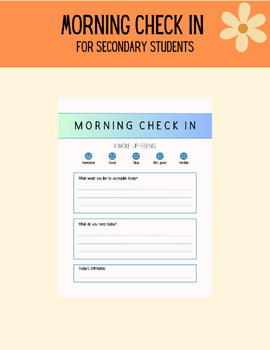 Preview of Morning Check In