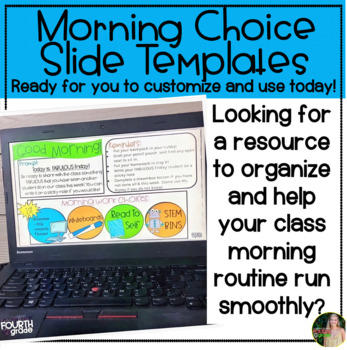 Preview of Morning Choices Slide Templates
