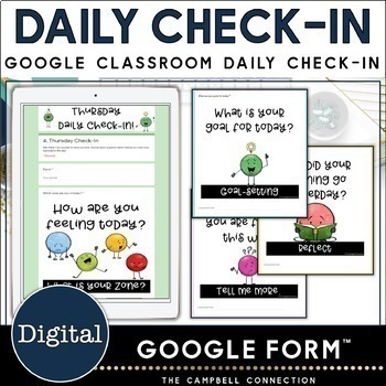 Preview of Morning Daily Emotional Check In With Students Social Emotional Learning Digital