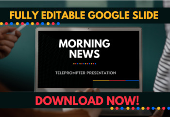 Preview of Morning Daily News Teleprompter Editable Presentation