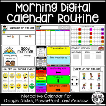 Preview of Morning Digital Calendar Routine | Distance Learning