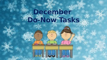 Preview of Morning Do Nows for December (Editable)