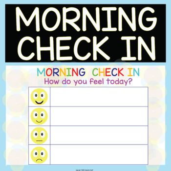 Preview of Morning Feelings Check In | How Do You Feel Today?