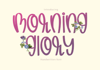 Preview of Morning Glory Digital font