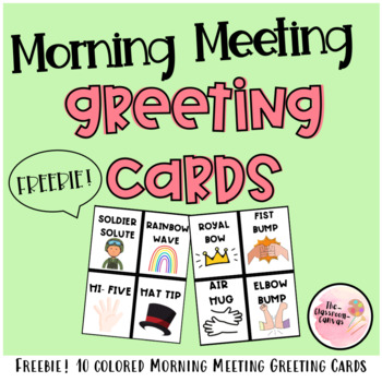 Preview of Morning Greeting Choice Cards FREEBIE