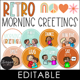 Morning Greeting Choices - Retro Groovy Colors - Morning G