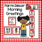 Morning Greeting Choices with Farm Theme