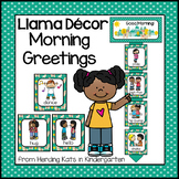 Morning Greeting Choices with Llama Theme