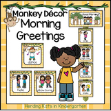 Morning Greeting Choices with Monkey Theme