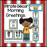Morning Greeting Choices with Pirate Theme
