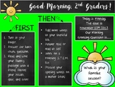 Morning Greeting Editable Powerpoint (Sunshine & Chalkboards)
