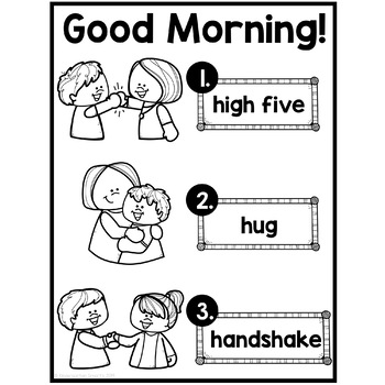 Morning Greeting Poster by Kindergarten Smarts | TPT