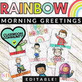 Rainbow Classroom Decor | Morning Greeting Posters | Morni