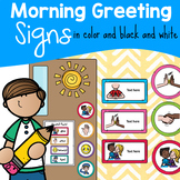 Morning Greeting Signs -Editable
