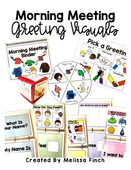 Preview of Morning Meeting Greeting Visuals for a Special Education Classroom