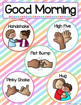 Morning Greetings- 6 Design Options by Creating Clever Kinders | TpT