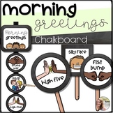 Morning Greeting & Afternoon Goodbye Choice Cards and Sign
