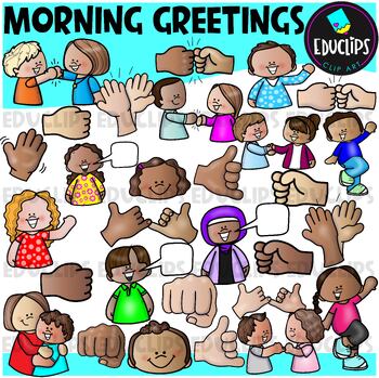 Preview of Morning Greetings Clip Art Set {Educlips Clipart}