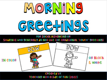 Preview of Morning Greetings -- Task Card size
