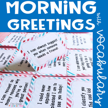 Preview of Morning Greetings with Academic Vocabulary