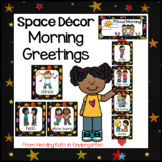 Morning Greeting Choices with Outer Space Theme