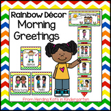 Morning Greeting Choices with Rainbow Theme