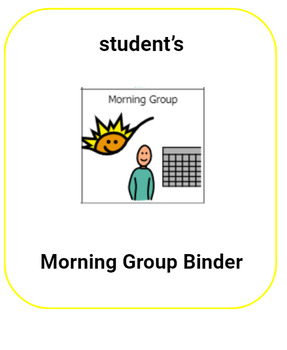 Preview of Morning Group/ Morning Meeting Binders