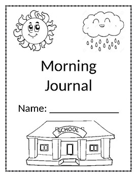 Preview of Morning Journal including Vocabulary and Number Practice